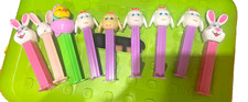 Vintage Lot of 9 Easter Pez Dispensers Chick Bunny Rabbit Lamb set picture