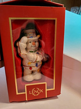 Lenox 2024 Snowman Figurine Ornament Annual with Christmas Lights Gift NEW picture