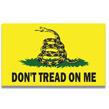 Don't Tread on Me Gadsden Flag Magnet Decal, 5x8 Inches, Yellow, Green, Black picture