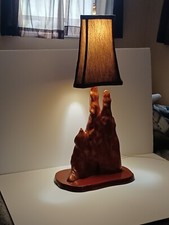 Vintage Cypress Wood Lamp picture