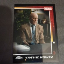 2025 topps chrome deadpool Wade's Big Interview Card 55. Black Refractor 3/10 picture