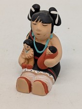 Vtg Teissedre Native American Storyteller 2 Children Figurine 1987 2.75