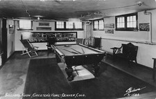 H68/ Denver Colorado RPPC Postcard c1940s Billiards Room Greeter's Home 75 picture