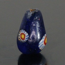 Ancient glass beads: genuine rare Viking / Byzantine/Islamic eye bead, 8-9 cent picture