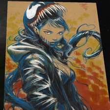Mary Jane x Venom Art Print Signed 8.5x11 | Art by Keyeske picture