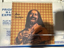BLOTTER ART ORIGINAL LAUGHING JESUS SIGNED BY ANN SHULGIN WITH COA picture