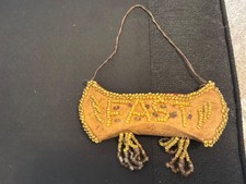 Antique Native American IROQUOIS “Fast Boat” Hand Beaded Canoe Souvenir C 1905 picture