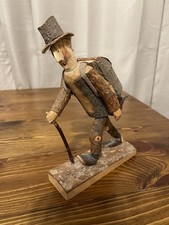 Vintage Hand Carved Norwegian Hiker By Jaetta NORD-GUDBRANDSDAL Region Norway picture