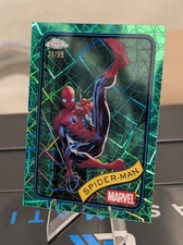 2025 Topps Chrome Spiderman Green Velocity /99 picture
