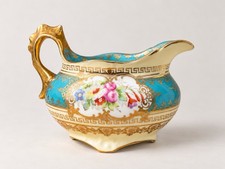 Antique Imperial Crown China Austria Vienna Porcelain Creamer Turquoise Figural picture