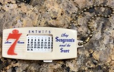 1950’s Seagrams Seven Crown Key Chain/Change Holder 2.5” picture