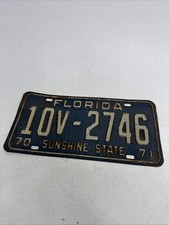 Vintage 1970 -1971 Florida License Plate picture
