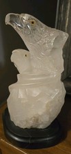 Rare Handcarved Natural Crystal Quartz Double Eagle picture