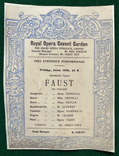 Antique Victorian Royal Opera House Covent Garden Programme Faust Donalda picture