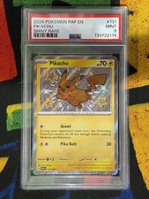 Pikachu 131/091 Paldean Fates Shiny Rare PSA 9 English picture