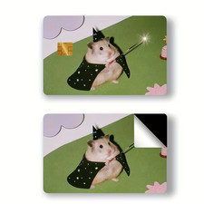 2 pcs Creative Hamster Design Credit Card Sticker Debit Skin Decal Cover picture