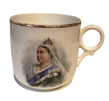 ANTIQUE QUEEN VICTORIA PORCELAIN MUG picture