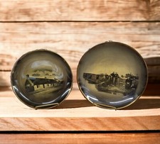 Ridgways Burns Cottage & Thursday Monks Fishing Decorative Plates Set picture