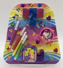 Vintage Lisa Frank Tape Dispenser, Stamp And Markers Kit New Sealed picture