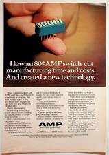 AMP Incorporated 1979 Original Print Advertisement 8 x 11 Electrical Switch picture