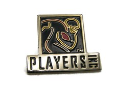 Vintage Players Inc NFLPA Pin Stylized Football Player Logo Gold Tone Enamel picture