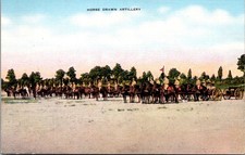 Horse Drawn Artillery Vintage Postcard 5P21-11 picture
