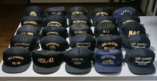 NEW Vintage US Navy 70s80s90s Snapback Hat Lot x25 USS CVA TWR NEWS BB HSL NAS picture