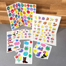 Vintage Highlights for Children Stickers Lot Unused Fruit Smiley Animals 80s 90s picture