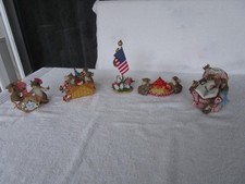 SET OF 5~~[ CHARMING TAILS FIGURINES BY FITZ & FLOYD  ]~~~L@@K picture