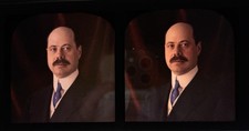 Antique Stereoscopic Color Glass Photo William Addison Wheelock NYC Society picture