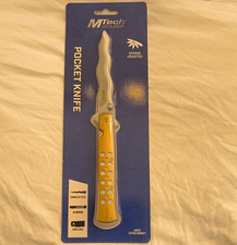 MTech USA MT-A2042WGCS Spring Assisted Pocket Knife Gold Aluminum Liner Lock picture