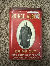 Vintage 1930 - 50s Advertising Tin Prince Albert Pipe & Cigarette Tobacco Tin picture