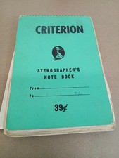 Vintage Criterion Stenographer's Notebook Handwritten Biology Notes Diagrams picture