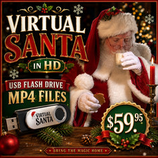 VIRTUAL SANTA - in HD - Christmas Video Experience - On USB Flash Drive picture