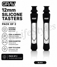 GRAV® 12MM 2 PACK BLACK COLORED TASTER® SET WITH SILICONE SKIN, CHILLUM, picture