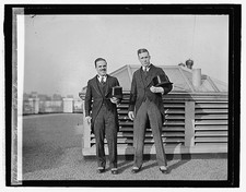 Photo:Mrs. J.B. Kendrick Men in Suits Holding Top Hats Rooftop 1926 1927 picture