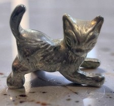 Vintage MCM Solid Brass Standing Cat Figurine 2.5´´ picture