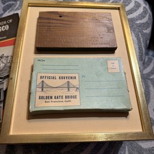 GOLDEN GATE BRIDGE Redwood Catwalk Souvenir San Francisco 1937 Original In Box picture