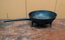 18th C Antique Cast Iron Spider 3 Footed 8
