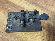 BRASS Telegraph Key J.H. Bunnell Western Union Telephone Pole Changer RARE VTG picture