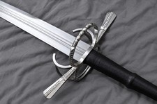 HEMA Two Hand Long Sword Type  1095 Steel Blunt Swept Hilt Training... picture