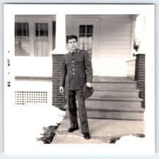 Vintage Photo Young Man U.S. Soldier 1950's Found Art DST123 picture