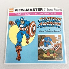 Vintage 1977 GAF View Master Marvel Captain America 3 Reel Set H43 Cartoon Faves picture