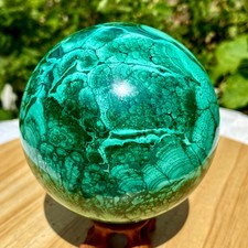 2.8LB Natural malachite ball quartz crystal energy ball reiki healing picture