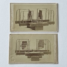Antique CDV Photograph Odd Machine Contraption Patent Mechanical Invention picture