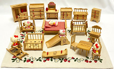 Hello Kitty Babies Dollhouse Miniature Wooden Furniture 15 Piece Set 1990s Kawai picture