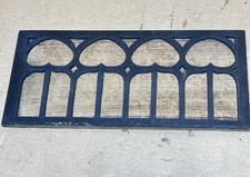 Antique De Forest Type F5 Radio Cabinet Wood Grille Fretwork Original w/cloth picture