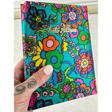 Vintage 60s Psychedelic Flower Power Fabric Photo Album Photos Insta Ancestors picture