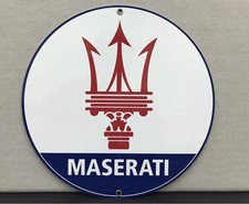 Retro Style Maserati Racing Super Car Premium Quality Garage Sign picture