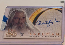 Christopher Lee Lord of The Rings Two Towers Saruman Autograph Card picture